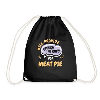 Provide Speech Therapy for Meat Pie Funny Speech - Turnbeutel - Schwarz - Vorne