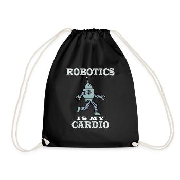 Robotik als Cardio Ironic Hobbyingenieur - Turnbeutel - Schwarz - Vorne