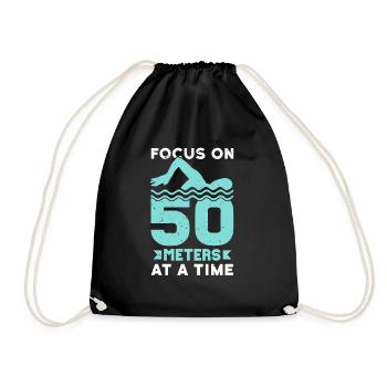 Concentrez-vous sur 50 mètres à la fois - Sac de sport léger - noir - Devant