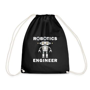 Robotic Engineering Lustiger Spruch Mechaniker - Turnbeutel - Schwarz - Vorne