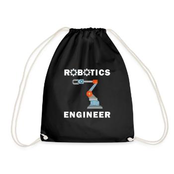 Un dicton ironique : ingénieur en robotique, - Sac de sport léger - noir - Devant