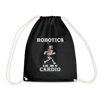 Robotik ist mein Cardio Mechanic Engineering - Turnbeutel - Schwarz - Vorne