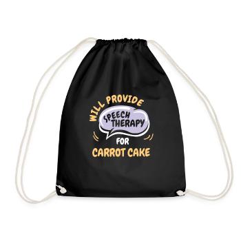 Fournir une orthophonie pour le gâteau aux carottes drôle - Sac de sport léger - noir - Devant
