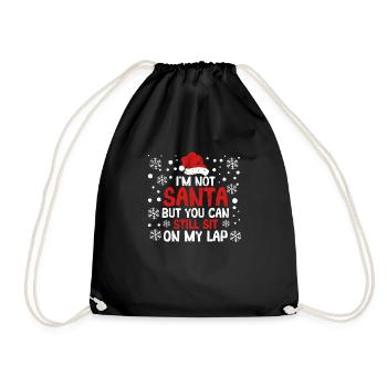 Christmas PJs I'm not Santa Claus - Drawstring Bag - black - Front