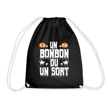 un bonbon ou un sort - Sac de sport léger - noir - Devant