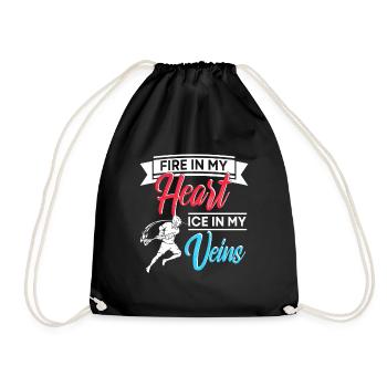 Feu dans mon cœur Glace dans mes veines Cool Crosse - Sac de sport léger - noir - Devant