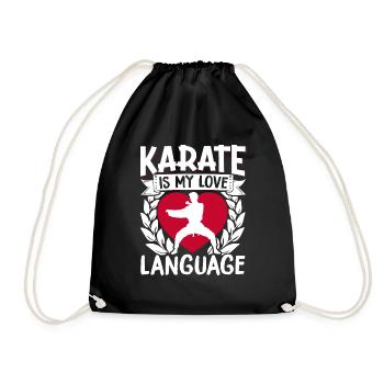 Karate Black Belt Gi Uniform - Turnbeutel - Schwarz - Vorne