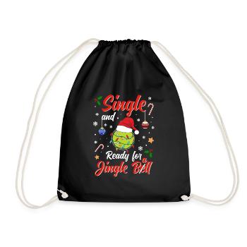 Fun Beachball Costume Single and ready for Jingle - Turnbeutel - Schwarz - Vorne