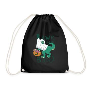 Rawr I Mean Booo! Pumkin Halloween Dinosaur - Turnbeutel - Schwarz - Vorne