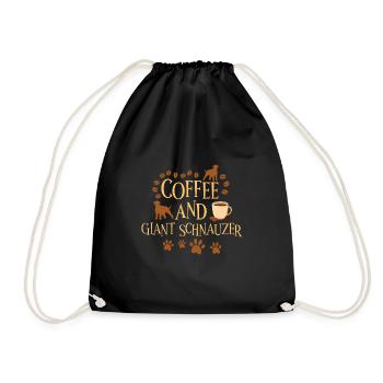 Café et schnauzers géants - Sac de sport léger - noir - Devant