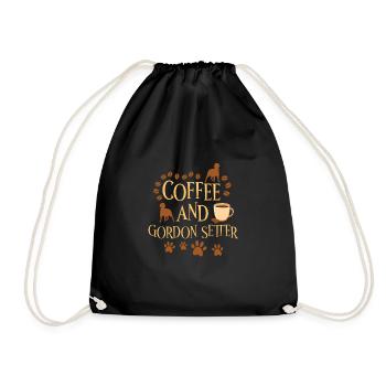 Café et Gordon Setter - Sac de sport léger - noir - Devant