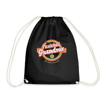 Pickleball grand-mère reste hors de ma chemise de cuisine - Sac de sport léger - noir - Devant