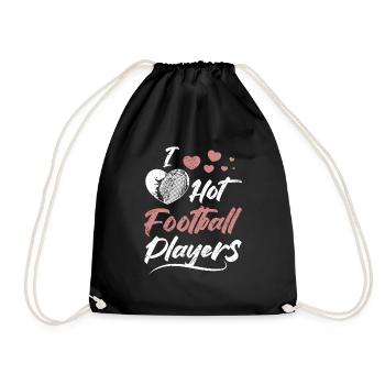 I Hot football players - Turnbeutel - Schwarz - Vorne