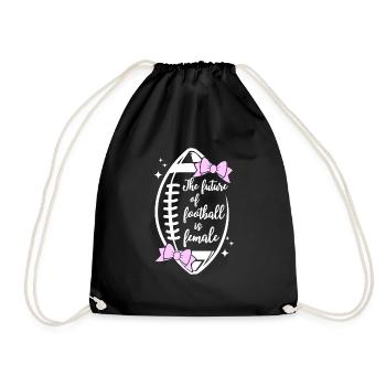The future of football is female - Drawstring Bag - black - Front