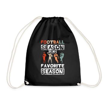 Football season is my favorite season - Turnbeutel - Schwarz - Vorne