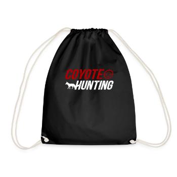 Kojotenjagd Kojote Geschenk - Turnbeutel - Schwarz - Vorne