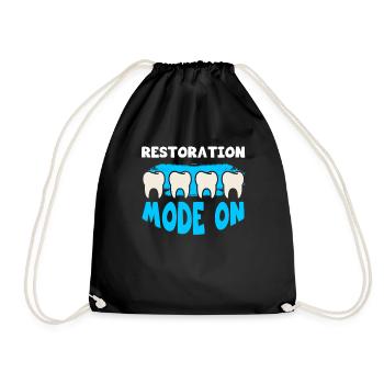 Dental Dentist Gift - Drawstring Bag - black - Front