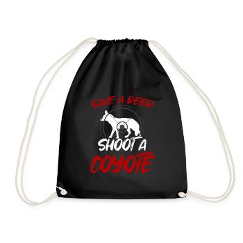 Cadeau de chasse au coyote Coyote - Sac de sport léger - noir - Devant