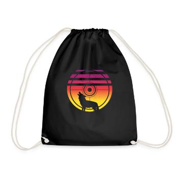 Cadeau de chasse au coyote Coyote - Sac de sport léger - noir - Devant