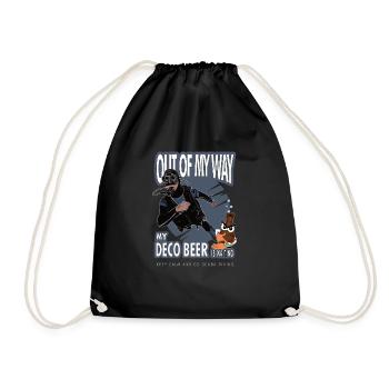 Diving deco beer out of the way gift - Drawstring Bag - black - Front
