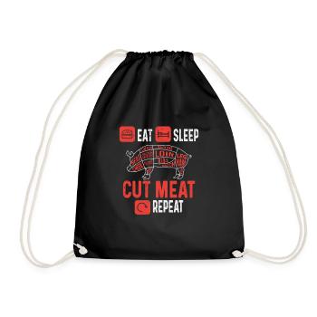Butcher Butcher Butcher Butcher's Gift - Drawstring Bag - black - Front