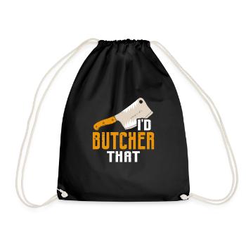 Butcher Butcher Butcher Butcher's Gift - Drawstring Bag - black - Front
