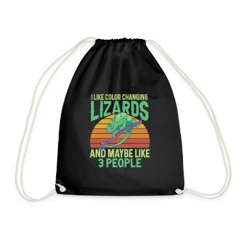 Herpétologiste des reptiles lézards caméléons - Sac de sport léger - noir - Devant