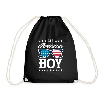 Amérique États-Unis Américain Américain - Sac de sport léger - noir - Devant