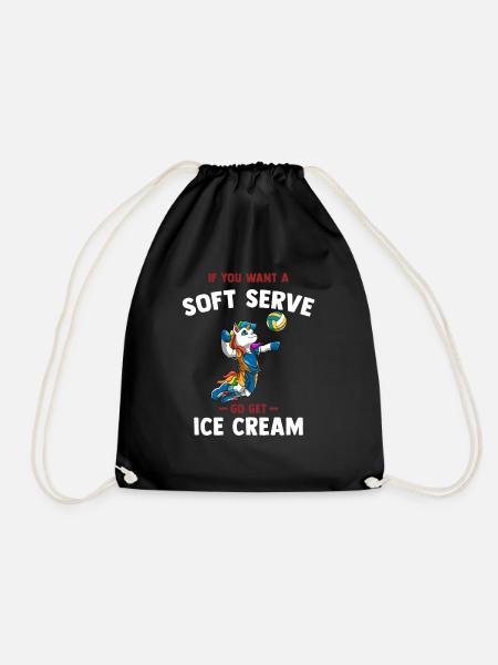 Wenn du ein Softeis willst, hol dir Eiscreme - - Turnbeutel - Schwarz