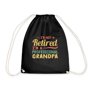 I'm not retired I'm a - Drawstring Bag - black - Front