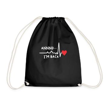Énonciations drôles patient de l'hôpital de chirurgie cardiaque - Sac de sport léger - noir - Devant