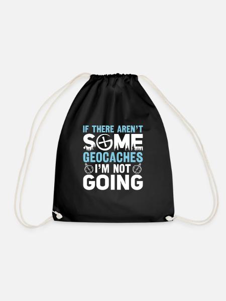 Geocaching Geocacher Gift - Drawstring Bag - black
