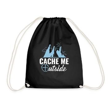 Geocaching Geocacher Cadeau - Sac de sport léger - noir - Devant