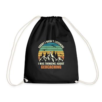 Geocaching Geocacher Cadeau - Sac de sport léger - noir - Devant