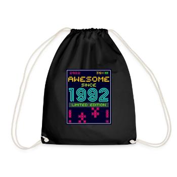 Awesome seit 1992 limitierte Auflage - Turnbeutel - Schwarz - Vorne