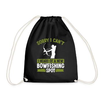 Bowfishing Spot Bow Hunter Archer Bowfisher - Turnbeutel - Schwarz - Vorne