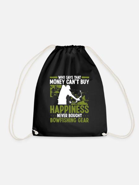 Bowfishing Money buys Happiness Airboat Bowhunter - Turnbeutel - Schwarz