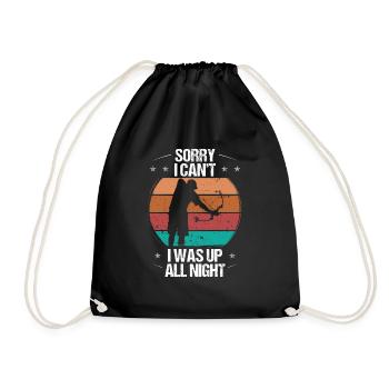 Bowfishing at Night I cant Bowfisher Bow Hunter - Drawstring Bag - black - Front