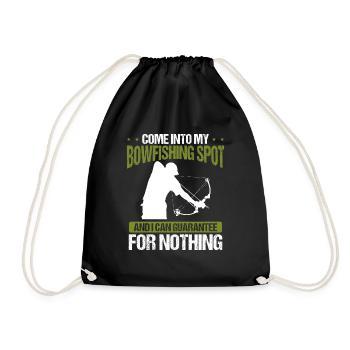 Bowfishing Spot Bow Hunter Fisherman Bowfisher - Drawstring Bag - black - Front