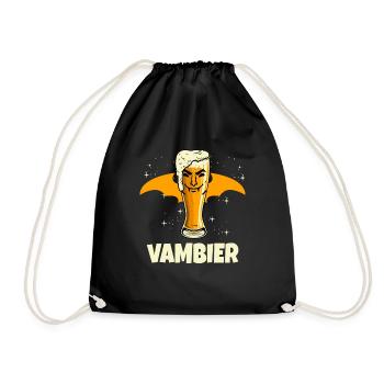 Halloween Horror Vambier Bier Humor Geschenk - Turnbeutel - Schwarz - Vorne