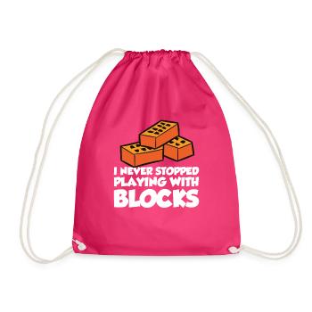 Mason Funny saying Construction site work Gift - Drawstring Bag - fuchsia - Front