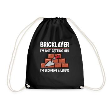 Maçon Drôle de dicton Travaux de chantier Cadeau - Sac de sport léger - noir - Devant