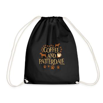 Coffee and Patterdale - Drawstring Bag - black - Front
