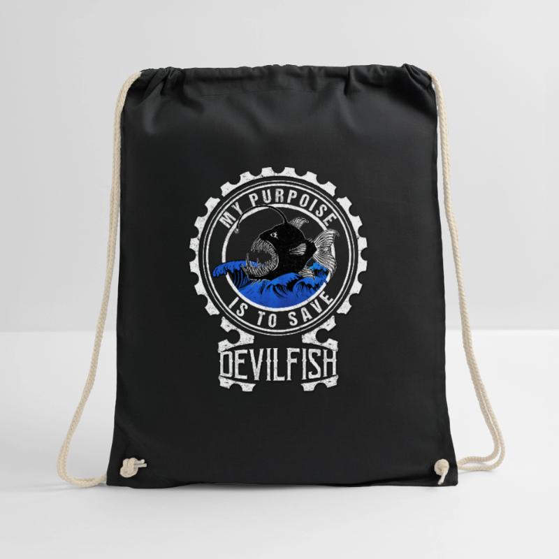 Devilfish Devil Perch Drawstring Bag