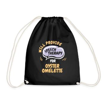 Fournir une orthophonie pour Oyster Omelette Funny - Sac de sport léger - noir - Devant