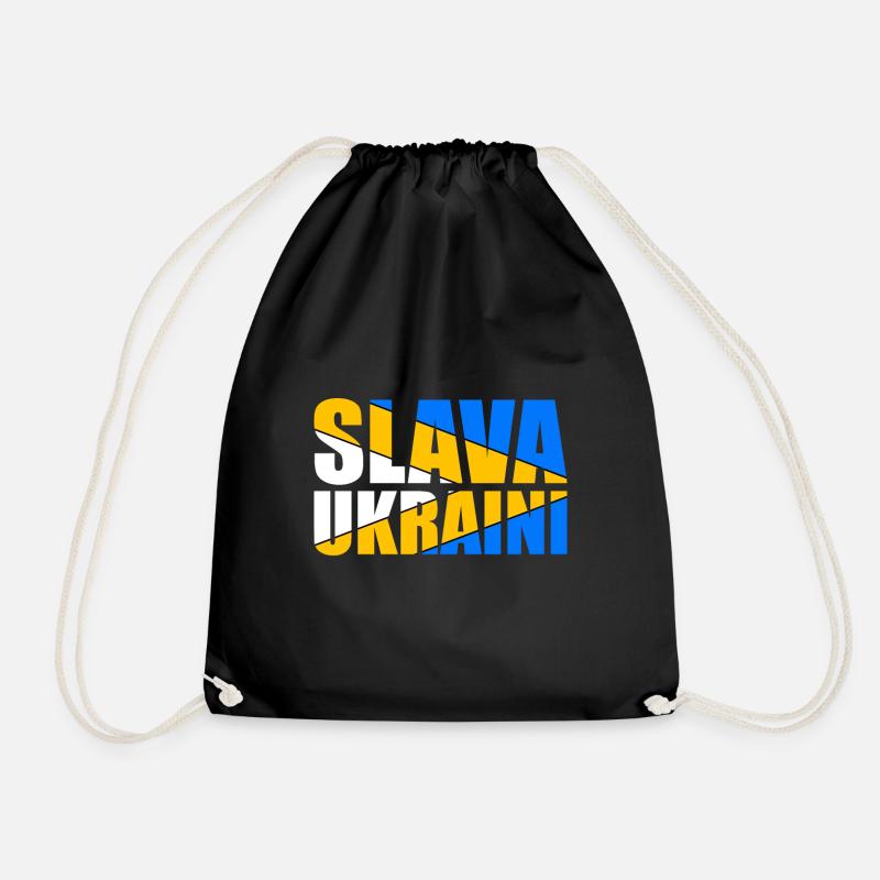 Ukraine Peace Slava - Turnbeutel - Schwarz