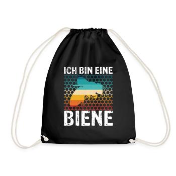 Ich Bin Eine Biene Imker Biene Bienenflüsterer Ges - Turnbeutel - Schwarz - Vorne
