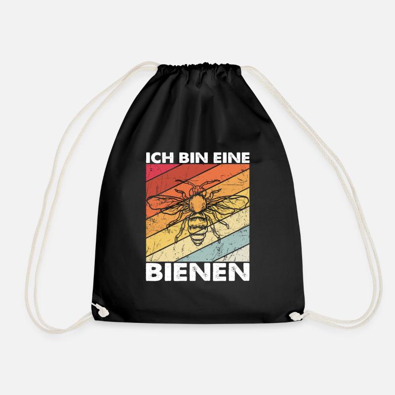 Ich Bin Eine Biene Imker Biene Bienen Flüsterer Sp - Turnbeutel - Schwarz