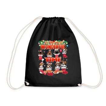 Merveilleux chiens Célébration de Noël Famille - Sac de sport léger - noir - Devant