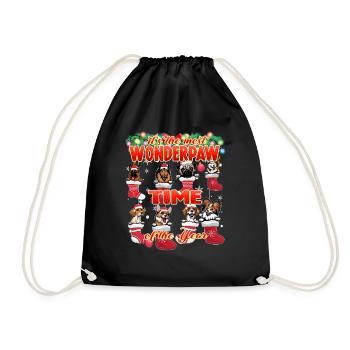 Wonderpaw Time of The Year - Drôles de chiens de Noël - Sac de sport léger - noir - Devant